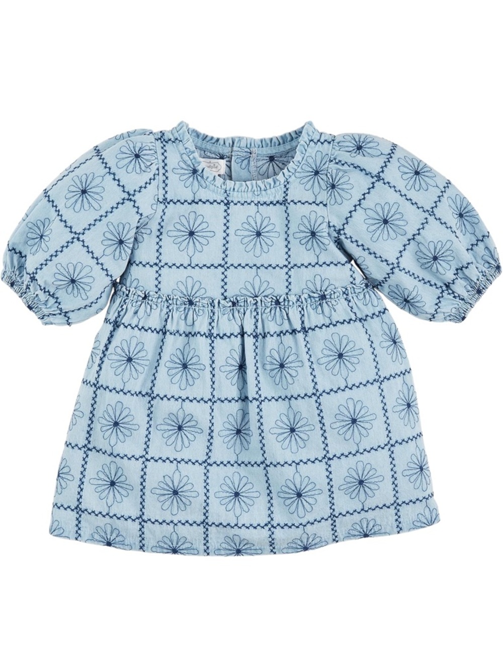 NWT Mud Pie Girls Embrodiered Denim Dress 4T